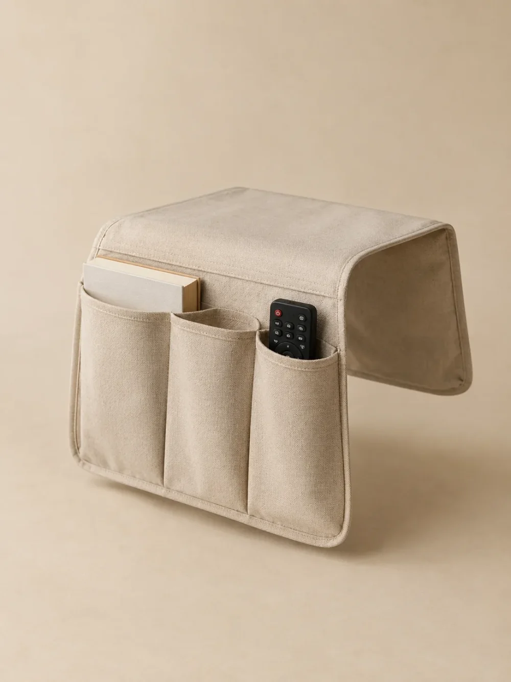 Arm Sofa Caddy in Oat, front view