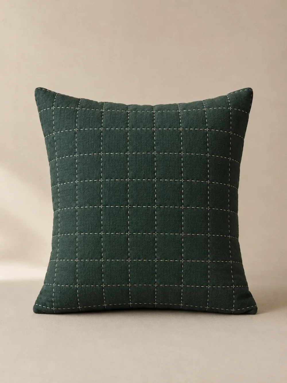 Harbour Stitch Cushion Cover in Fjord, front view
