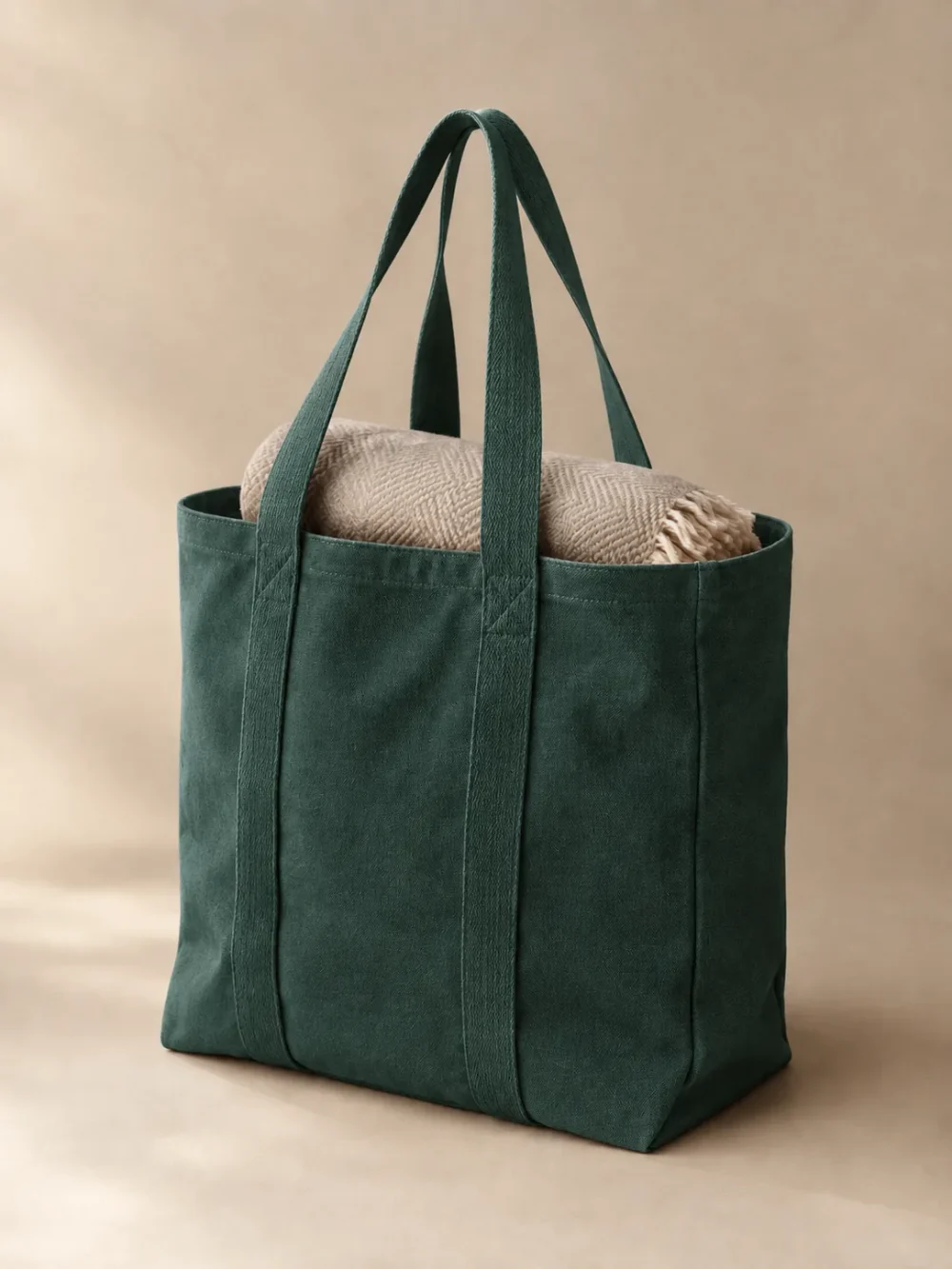 Haul Blanket Tote in Fjord, front view
