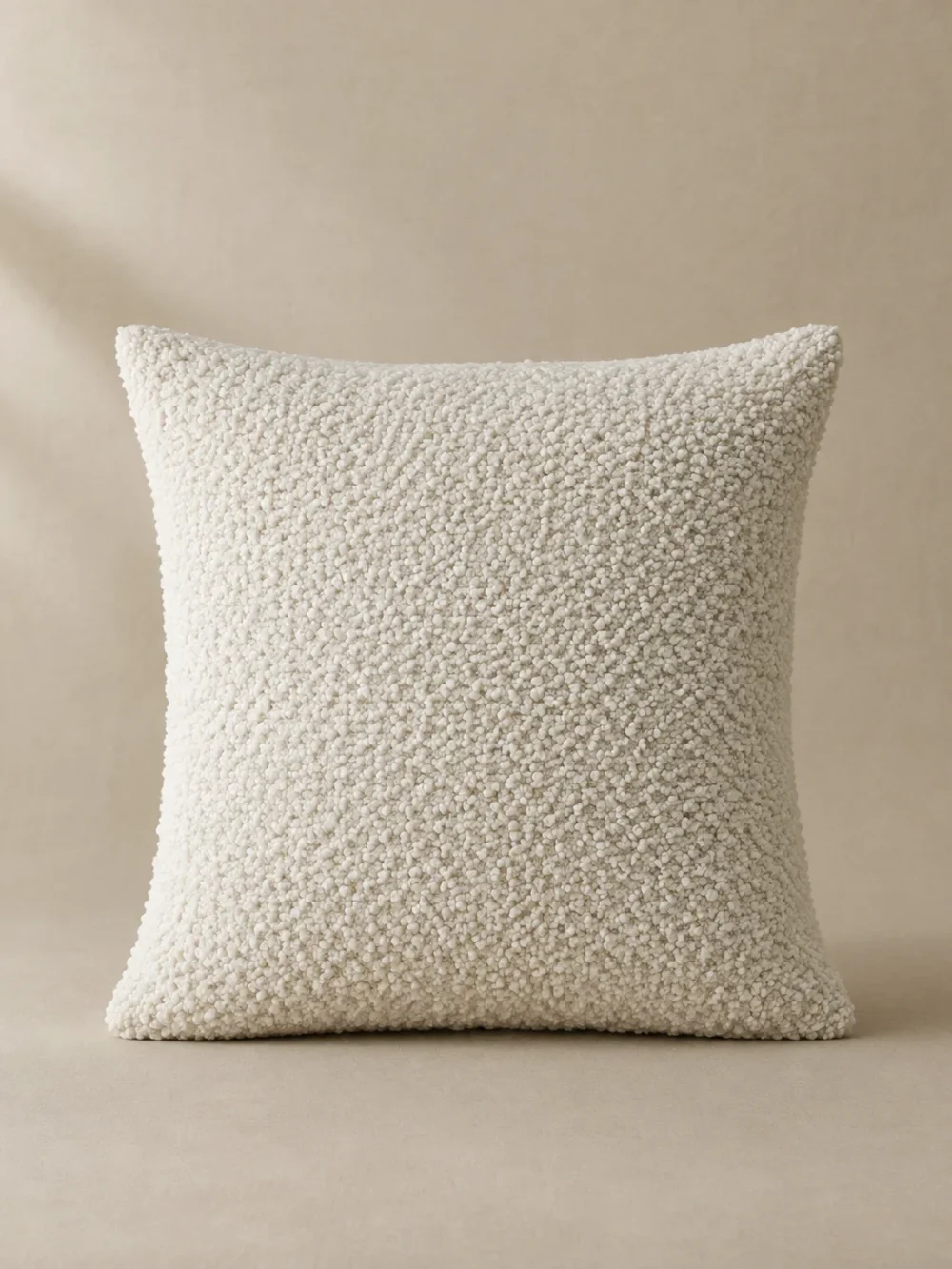 Moor Loop Cushion Cover in Chalk, front view