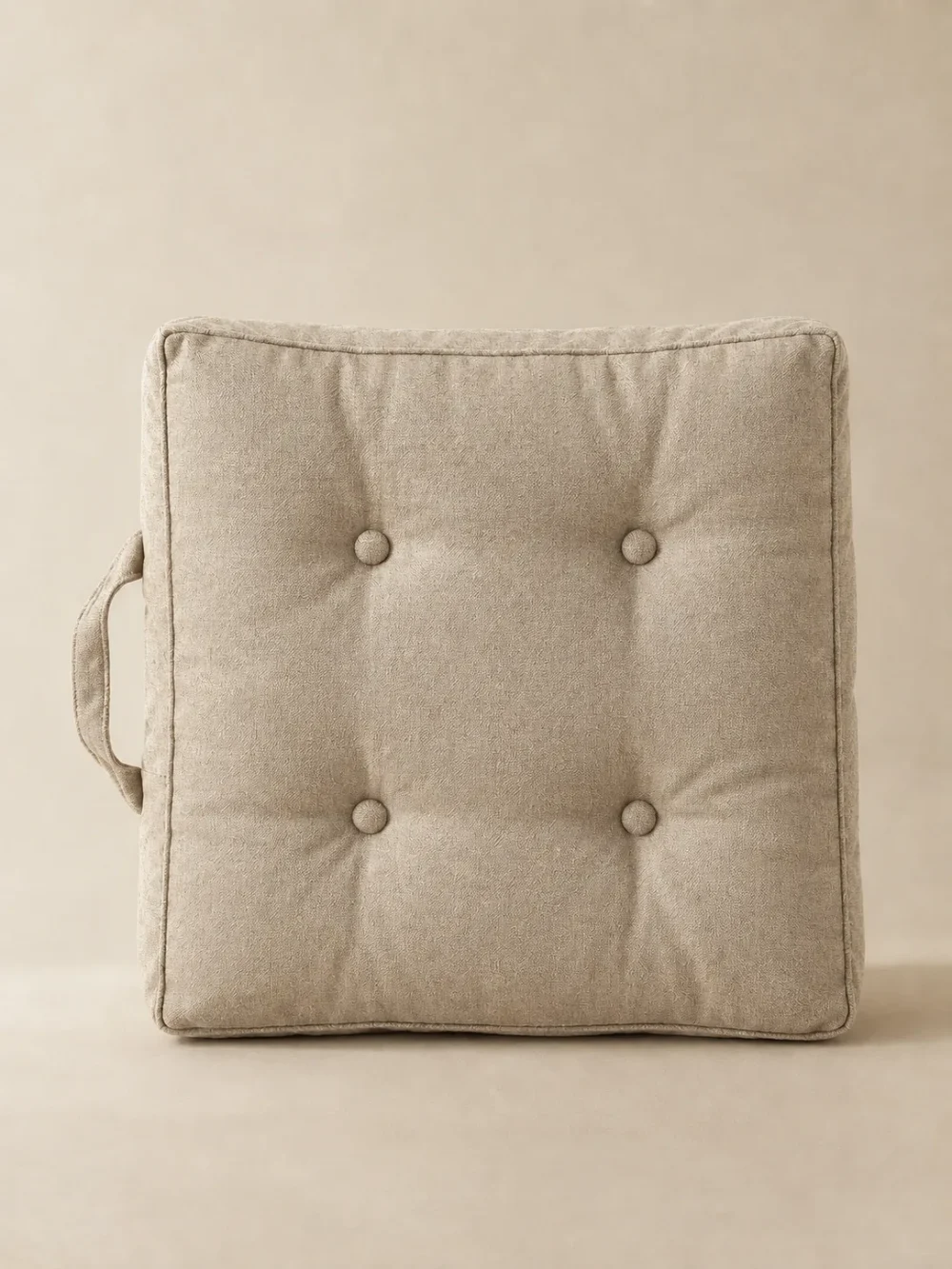 Nook Floor Cushion Cover in Oat, front view