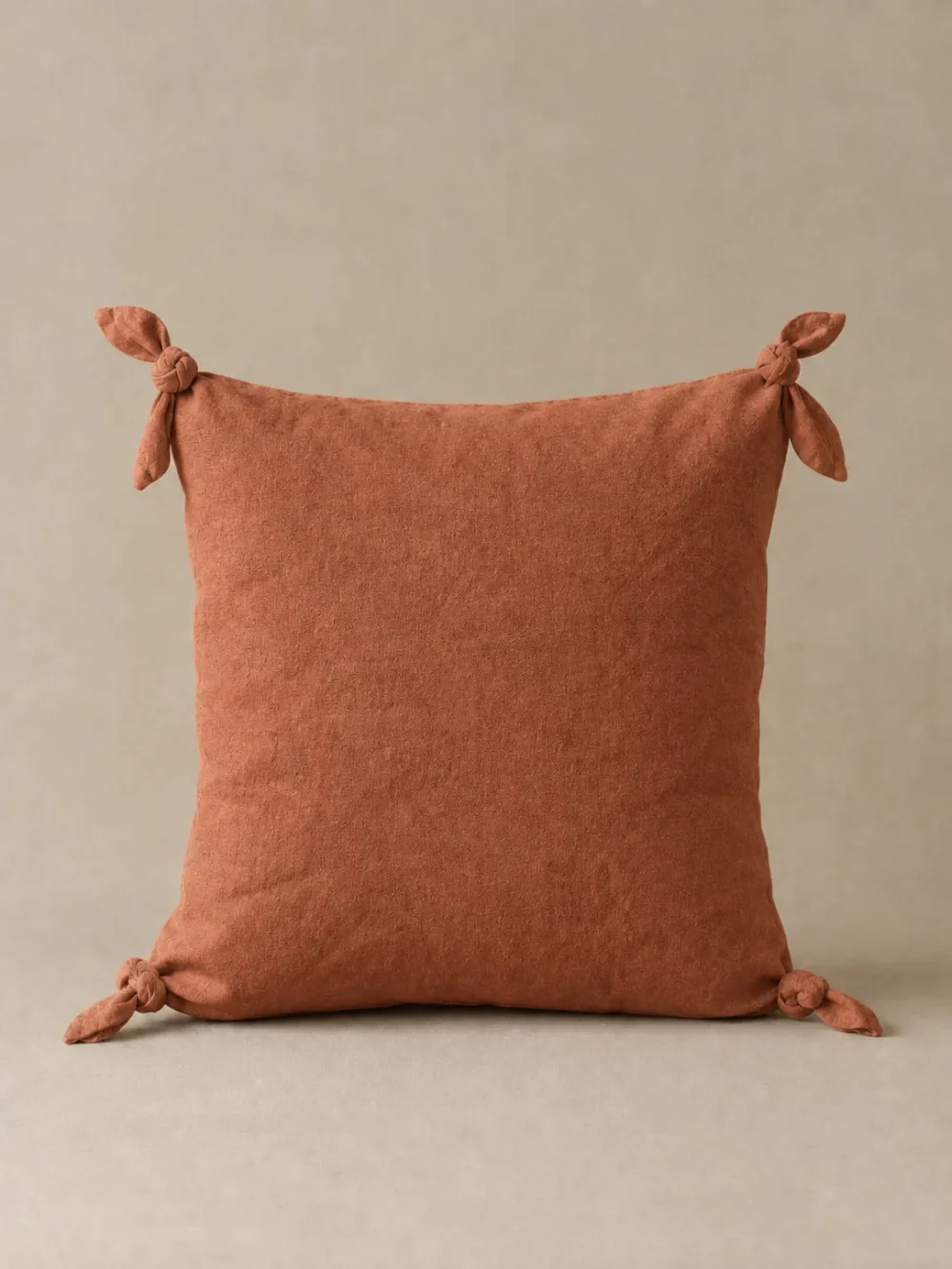 Skerry Knot Cushion Cover in Clay, front view